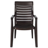 Nilkamal CHR2180 Plastic Arm Chair Weather Brown - Front View