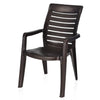 Nilkamal CHR2180 Plastic Arm Chair Weather Brown - Slight Side View-2