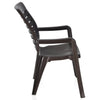Nilkamal CHR2180 Plastic Arm Chair Weather Brown - Side View