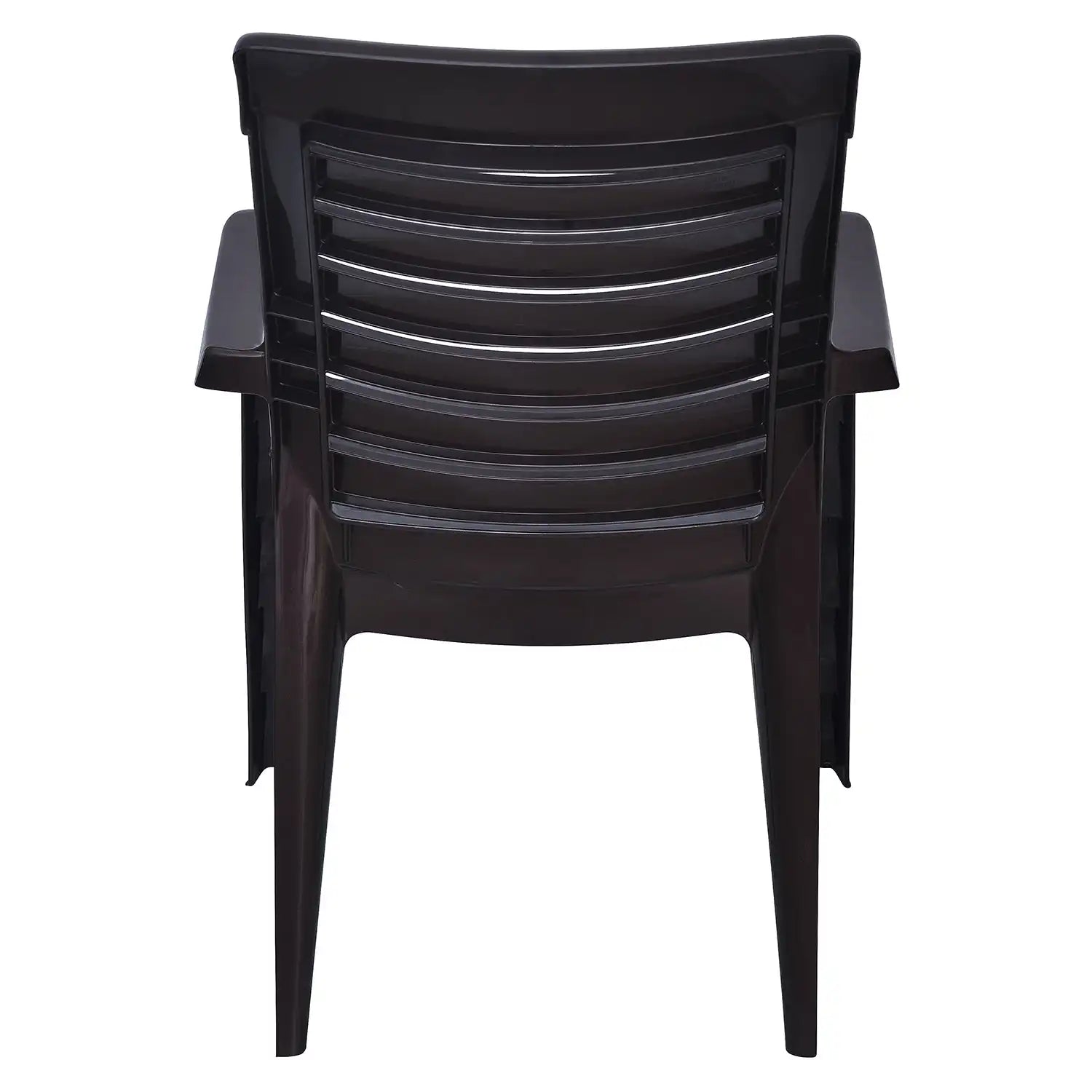 Nilkamal CHR2180 Plastic Arm Chair Weather Brown - Back View