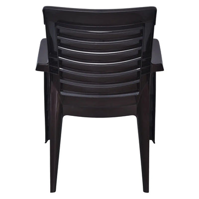 Nilkamal CHR2180 Plastic Arm Chair Weather Brown - Back View