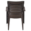 Nilkamal CHR2180 Plastic Arm Chair Weather Brown - Back View-2