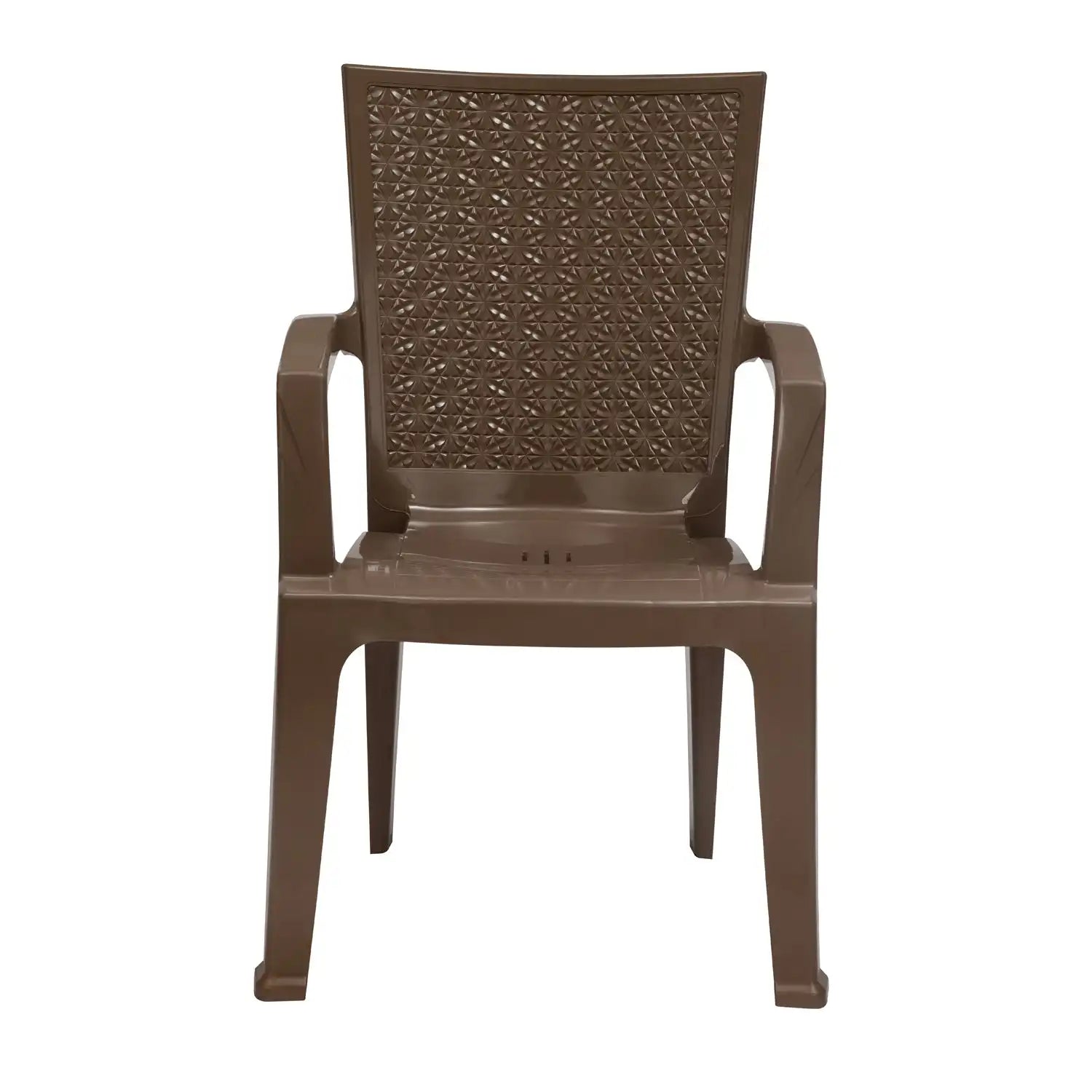 Nilkamal CHR2225 Plastic Arm Chair (Rattan Dark Beige)