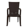 Nilkamal CHR2225 Chairs and Glass Top Coffee Table Plastic Outdoor Set (Weather Brown)