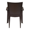 Nilkamal CHR2225 Chairs and Mystique Glass Top Coffee Table Plastic Outdoor Set (Weather Brown & Season Rust Brown)