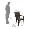 Nilkamal CHR2225 Plastic Arm Chair - Size in CM