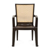 Nilkamal CHR2226 Chairs and Mystique Glass Top Coffee Table Plastic Outdoor Set (Season Rust Brown & Biscuit)