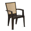 Nilkamal CHR2226 Chairs and Glass Top Coffee Table Plastic Outdoor Set (Season Rust Brown/Biscuit & Weather Brown)