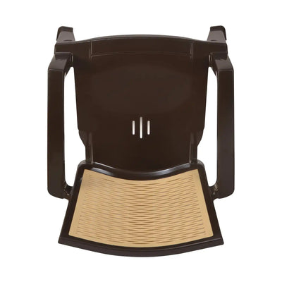 Nilkamal CHR2226 Plastic Arm Chair (Season Rust Brown & Biscuit) - Top View