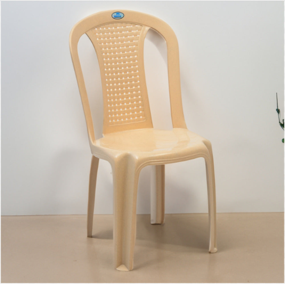 Nilkamal CHR4002 Plastic Armless Chair (Marble Beige)