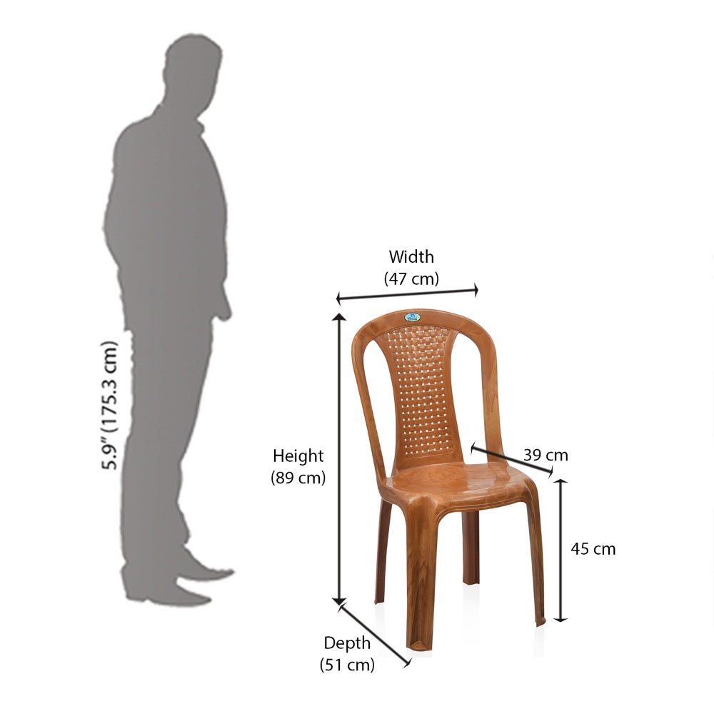 Nilkamal CHR4002 Plastic Armless Chair