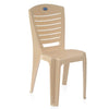 Nilkamal CHR4025 Plastic Armless Chair (Marble Beige) - Slight Side View 3