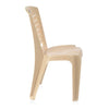 Nilkamal CHR4025 Plastic Armless Chair (Marble Beige) - Side View