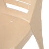 Nilkamal CHR4025 Plastic Armless Chair (Marble Beige) - Close Up View