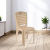 Nilkamal CHR4025 Plastic Armless Chair (Marble Beige) - Slight Side View 2