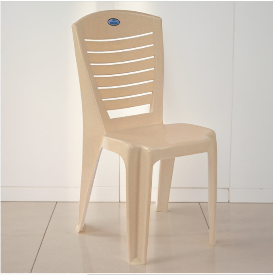 Nilkamal CHR4025 Plastic Armless Chair (Marble Beige)