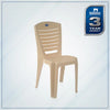 Nilkamal CHR4025 Plastic Armless Chair (Marble Beige) - Slight Side View