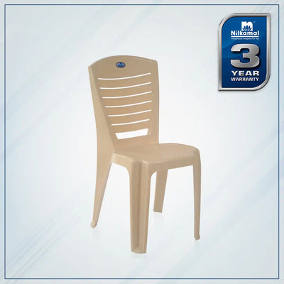 Nilkamal CHR4025 Plastic Armless Chair (Marble Beige)