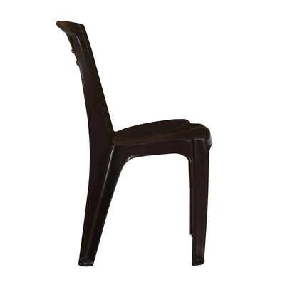 Nilkamal CHR4025 Plastic Armless Chair (Weather Brown)