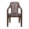 Nilkamal CHR6020 Plastic Arm Chair (Weather Brown) - Front View