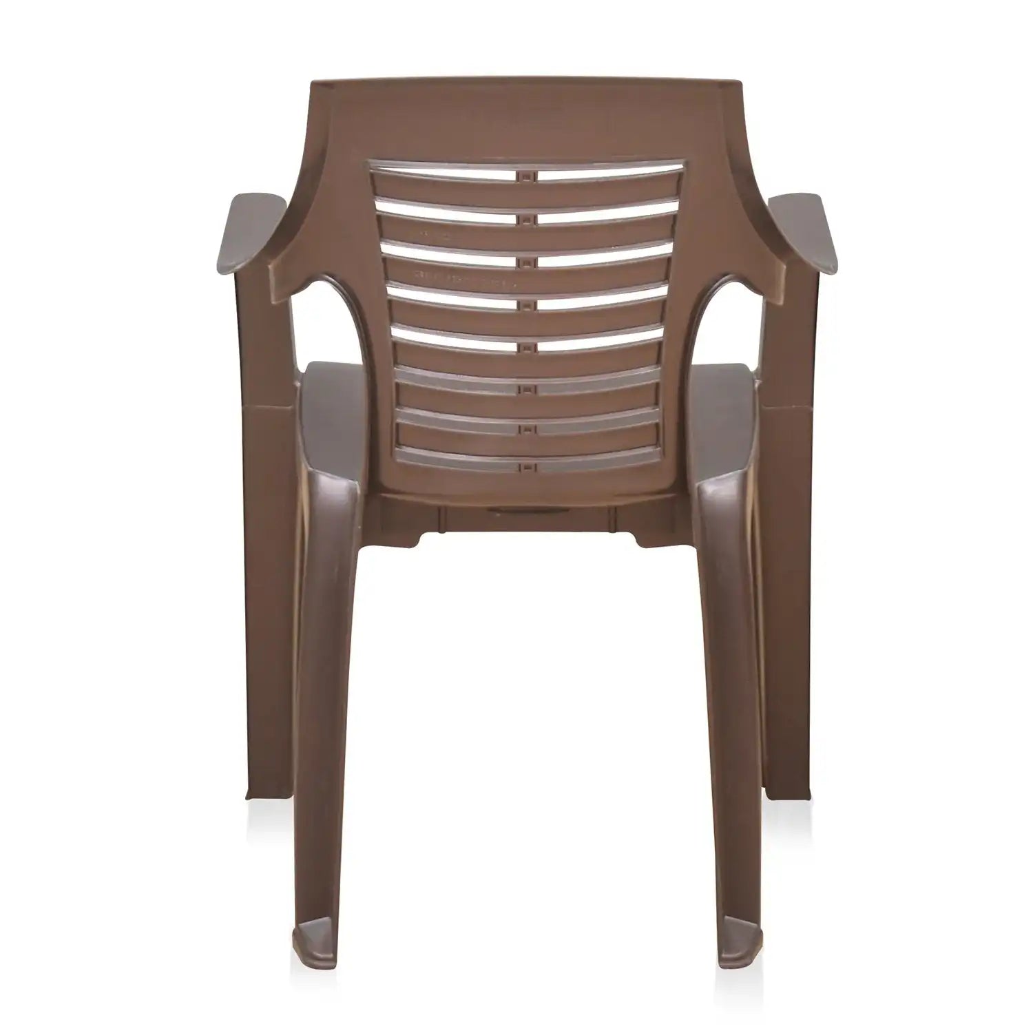Nilkamal CHR6020 Plastic Arm Chair (Weather Brown) - Back View