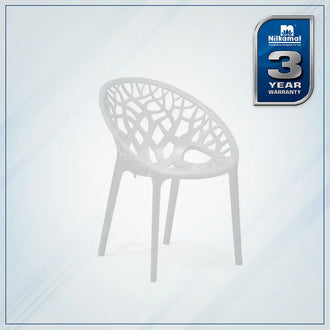 Nilkamal Crystal Polypropylene Premium Chair (Milky White)