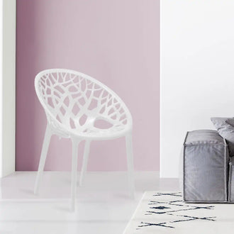 Nilkamal Crystal Polypropylene Premium Chair (Milky White)
