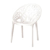 Nilkamal Crystal Chairs and Arena Table Plastic Outdoor Set (Milky White)
