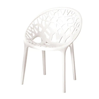Nilkamal Crystal Chairs and Arena Table Plastic Outdoor Set (Milky White)