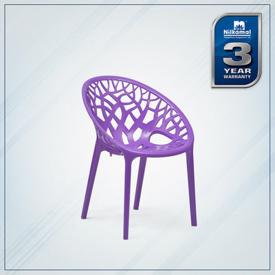 Nilkamal Crystal Polypropylene Armless Chair (Voilet)