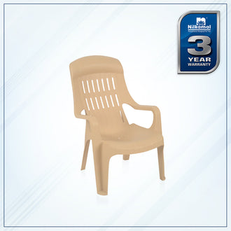 Nilkamal Weekender Plastic Arm Chair (Biscuit)