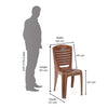 Nilkamal CHR4025 Plastic Armless Chair - Size In Centimeter