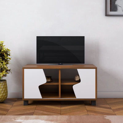 Nilkamal Clive TV Unit (Walnut and White)