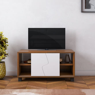 Nilkamal Clive TV Unit (Walnut and White)