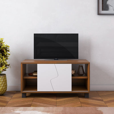 Nilkamal Clive TV Unit (Walnut and White)