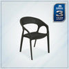 Nilkamal Club Plastic Arm Chair (Charcoal Grey)