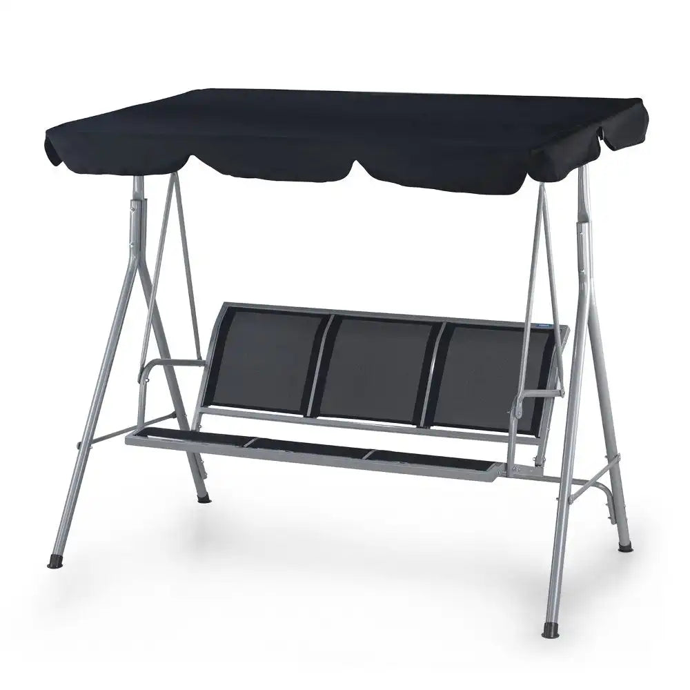 Nilkamal Comfy 3 Seater Swing (Grey / Black)