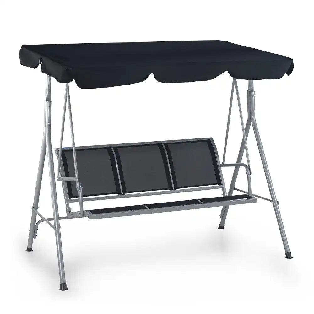 Nilkamal Comfy 3 Seater Swing (Grey / Black)