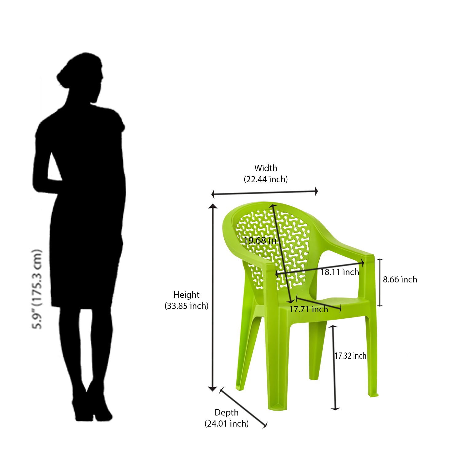 Nilkamal Comfy Plastic Arm Chair