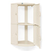 Nilkamal 2 Door Plastic Storage Corner Cabinet (Ivory)