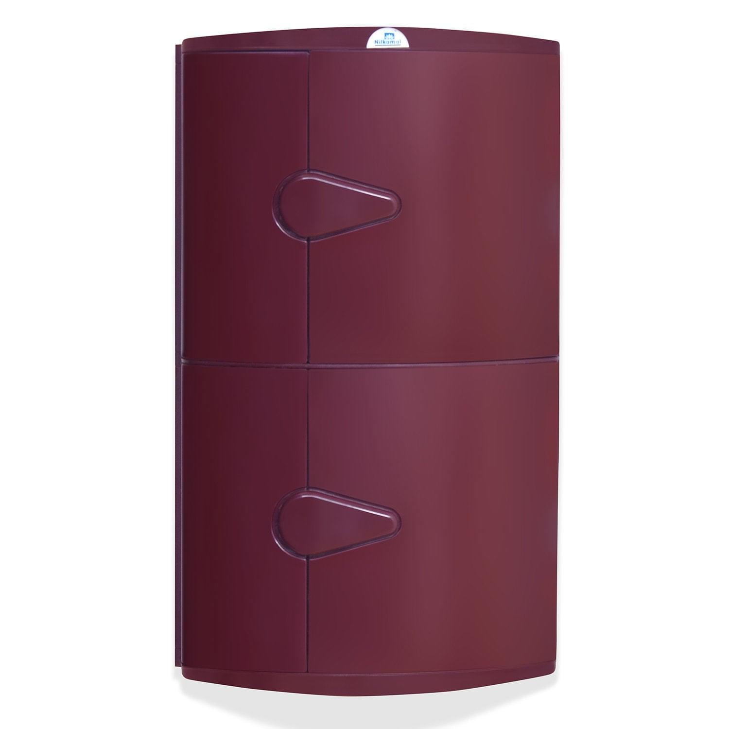 Nilkamal 2 Door Plastic Storage Corner Cabinet (Maroon)