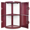Nilkamal 2 Door Plastic Storage Corner Cabinet (Maroon)