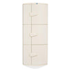 Nilkamal 3 Door Plastic Storage Corner Cabinet (Ivory)