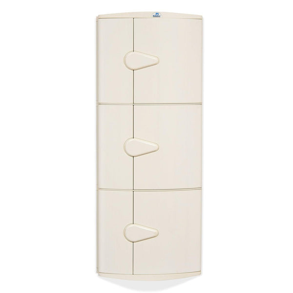 Nilkamal 3 door plastic storage corner cabinet discount