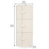 Nilkamal 3 Door Plastic Storage Corner Cabinet (Ivory)