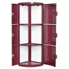 Nilkamal 3 Door Plastic Storage Corner Cabinet (Maroon)