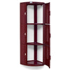 Nilkamal 3 Door Plastic Storage Corner Cabinet (Maroon)