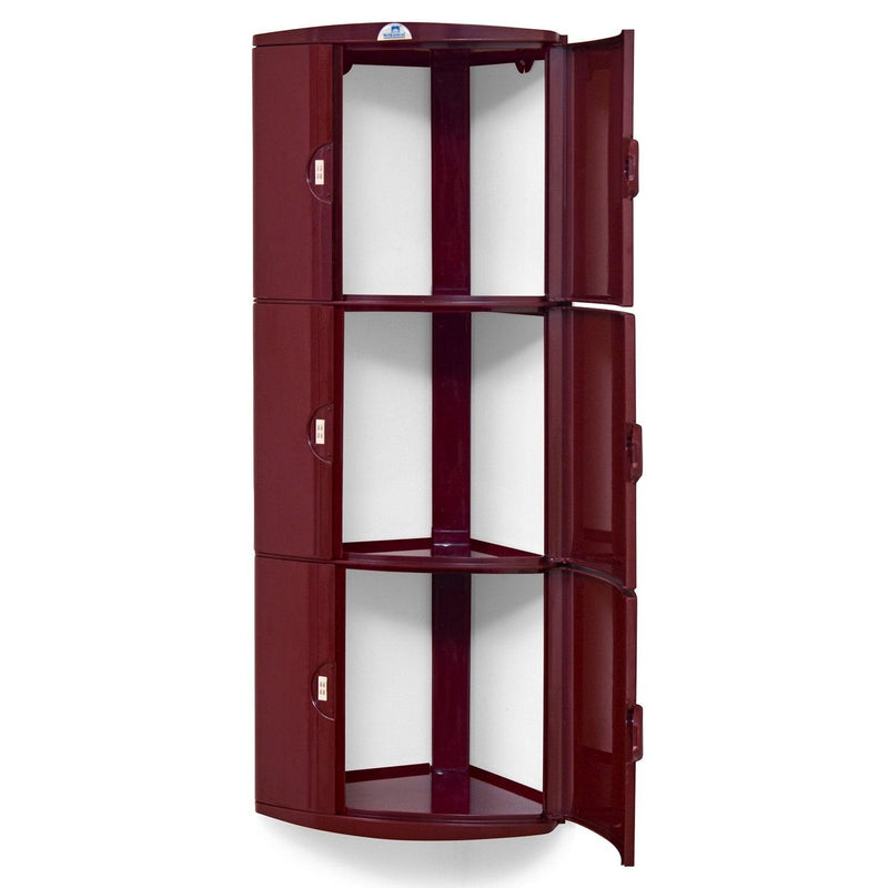 Buy Nilkamal 3 Door Plastic Storage Corner Cabinet Nilkamal