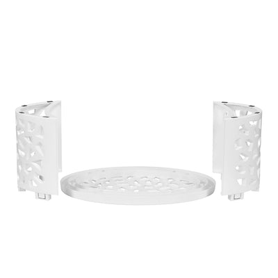 Nilkamal Crystal Plastic Outdoor Set with 2 Chairs and 1 Table (Milky White)