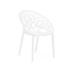 Nilkamal Crystal Chairs and Arena Table Plastic Outdoor Set (Milky White)